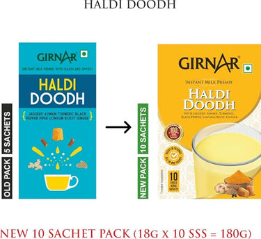 Girnar - Instant Milk Premix Haldi Doodh - 10 Sachet